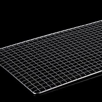 长方形烧烤网不锈钢丝烤网片网格网烧烤铁丝网 烤箱烤网筛 445*260mm