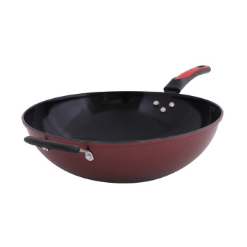 
                                        厨老大炒锅不粘锅无油烟炒菜锅煎锅铁锅 烹饪锅具 34cm                