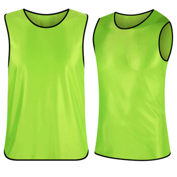 yono 运动服足球对抗服背心分队衫篮球训练马甲网眼运动背心 荧光绿