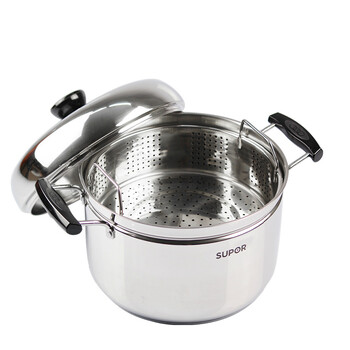 
                                                            苏泊尔（SUPOR） 蒸锅蒸滋味多用304不锈钢蒸锅 电磁炉通用22CM-24CM SZ22S1  22CM                