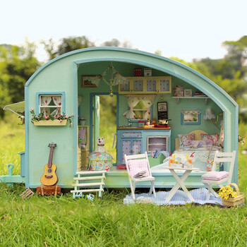 智趣屋diy小屋时光之旅大型房车别墅手工房子拼装模型玩具创意diy生日