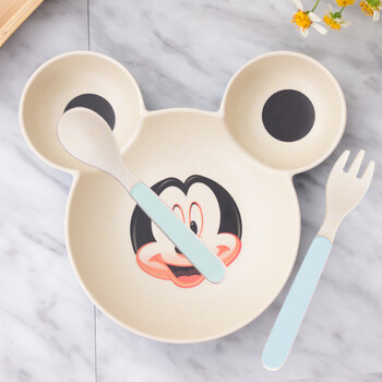 马维特(maweite) 宝宝餐盘儿童餐具竹纤维创意卡通汽车盘子防摔可爱