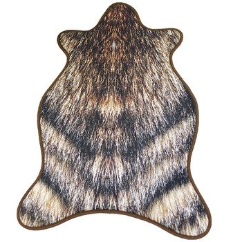 欧美印花仿动物皮地垫防滑吸水地毯茶几沙发垫 狼皮 55*90cm