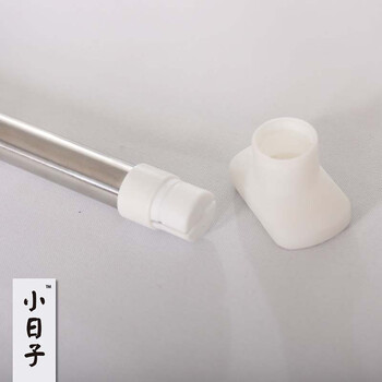 
                                        小日子（LittleDay） 小日子门帘杆 优质高碳钢静音喷塑伸缩免打孔半帘杆 防静电象牙白70-120cm                