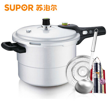 
                                        苏泊尔（SUPOR） 高压锅 24cm倍安星铝压力锅带蒸格燃气明火可用 YL249G2                