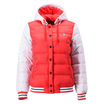 361度女装2016冬季羽绒服短款运动外套保暖夹克 灼红 xl