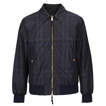 burberry 巴宝莉 男士黑色棉纶格纹休闲外套 40447991 48