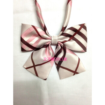 阿坡饵【 满】2017jk制服领结领花b格-原创 粉红色
