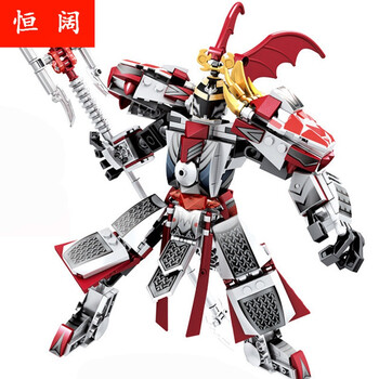 英雄拼装积木吕布赵云机甲荣耀争霸人偶兼容乐高男孩儿童玩具 吕布