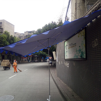 斜坡钢管商铺门市长形定制摆摊遮阳伞大户外四方伞sn6020 2.9*3.
