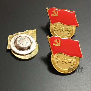 熙旺 党徽 党旗徽章 为人民服务胸徽 金属国旗司徽 金属纪念党章 磁扣