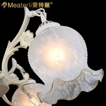 蒙特丽 客餐厅吊灯9055B-9头 欧式田园仿云石灯具 花朵(B)