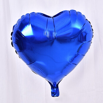 寸心形铝箔气球 婚庆用品 爱心婚房布置铝膜气球生日装饰 18寸心蓝色