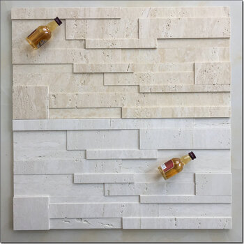 玄关展厅形象墙服装北欧式中式现代天然大理石黄千羽b米黄色洞石砖