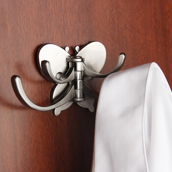 承重50kg 蝴蝶衣钩 衣帽钩 加厚旋转衣钩 挂钩 挂衣钩