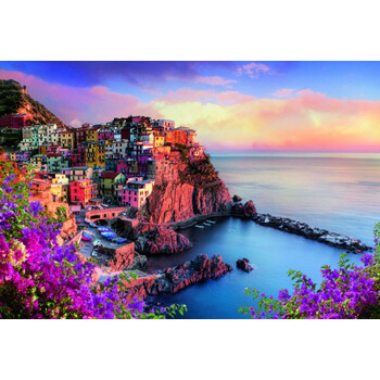 现货波兰进口拼图五渔村的晚霞1500片拼图 风景拼图玩具