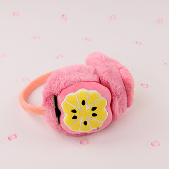 韩版冬男女毛绒可爱卡通儿童耳罩保暖耳套冬天护耳套耳捂耳暖 水果-深