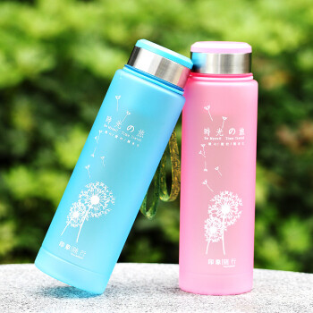 印象随行 夏天大容量运动水杯1200ml塑料便携随手水壶随身盖夏季学生水瓶随行杯 天蓝色