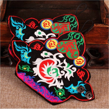 新款明星同款民族风绣花手饰中国风个性刺绣手套创意款 麒麟2只 麒麟