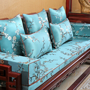 松萝 红木沙发垫高密度海绵榻榻米飘窗垫窗台垫实木沙发坐垫子 梅花