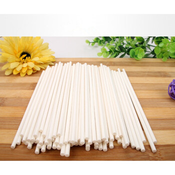 棒棒糖蛋糕纸棒 糖果棒子 纸棍棍子15x0.4cm 100支 白色