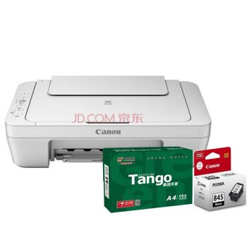 佳能（Canon）MG2980 彩色喷墨一体机+PG-845黑色墨盒一支+新绿天章80克A4复印纸一包（500张）