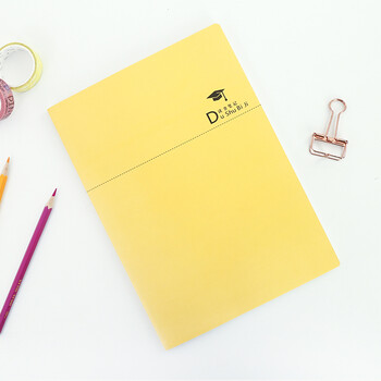 读书笔记16k车线本笔记本文具彩色本子简约小清新学生日韩版 黄色