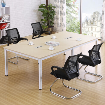 知茗广州 现代办公家具 时尚板式会议桌办公桌 简约会议台 长3.2*宽1.