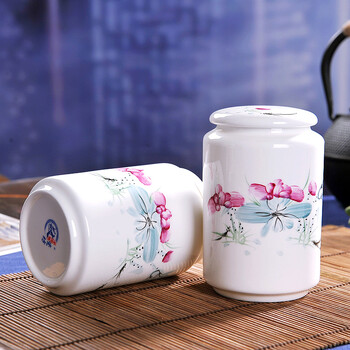 
                                        景德镇陶瓷 青花茶叶罐 密封储存罐 大小号茶罐 瓷罐 罐子 茶叶盒 茶道功夫 茶具配件 清香宜人                