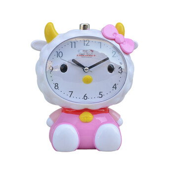 浪漫符号 小闹钟创意可爱卡通儿童专用会说话夜光静音学生床头钟闹铃