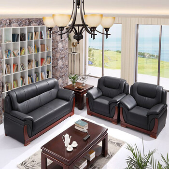 北京博西诺 Boxi Nuo 办公沙发现代简约会客接待沙发真皮三人位办公室沙发茶几组西皮3人位 图片价格品牌报价 京东