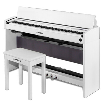 珠江艾茉森电钢琴f10 88键重锤智能数码钢琴立式电子钢琴 白色(赠琴凳