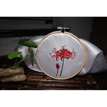 苏绣刺绣diy初学套件苏绣古风手帕礼物男女士彼岸花刺绣手帕 苏绣生活