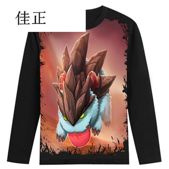 t恤长袖衫 衣服lol长袖男装女款学生 魄罗q版系列 德玛 石头人 m