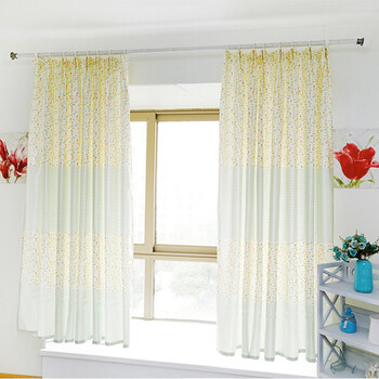 采香居窗帘短帘成品半帘飘窗半遮光布卧室阳台客厅隔音田园窗帘定制