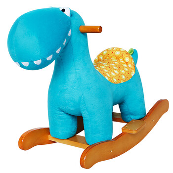 摇摇车 早教毛绒 儿童玩具 大嘴恐龙摇马无音乐 马鞍6岁内)_ 4折现价