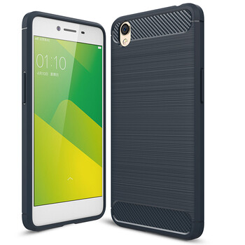 施卡洛 oppoa37m/t手机壳全包边硅胶防摔 适用于opa37m手机套 藏青色