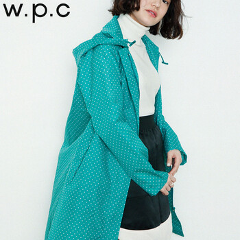 【防晒防雨防风】日本w.p.c正品轻薄时尚风雨衣-针点A字款-R-1039胸围103cm 绿色