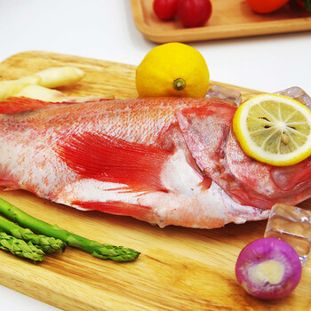 生冻冰岛野生红鱼 600g左右/整条/袋 三去净鱼 深海红石斑 1袋 1条