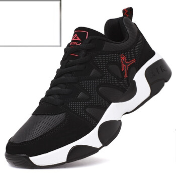 潮牌冬鞋男士运动鞋子青少年学生旅游休闲跑步鞋黑色透气防水防滑秋季