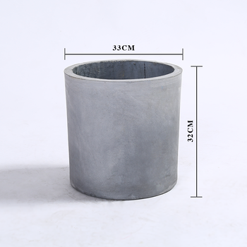 创意艺术圆菱形几何水泥现代简约落地盆栽底座仿真植物装饰 3024圆柱