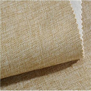 壁画布置纯色服装店亚麻北欧床头海报墙纸现代简约卧室墙布 卡其色h89