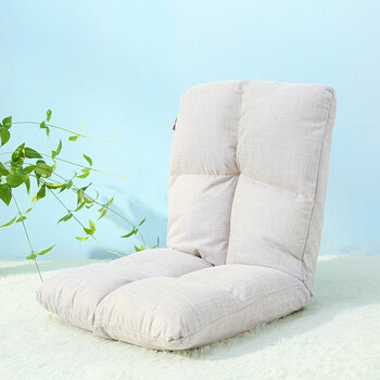 懒人沙发床上椅子 单人榻榻米可折叠宿舍寝室日式靠背椅 细麻xl03米