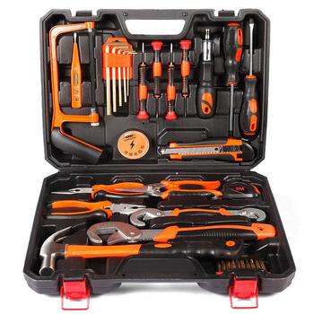 手动工具套装金电工工具多功能木工维修箱盒组合家用 加强款实用套装