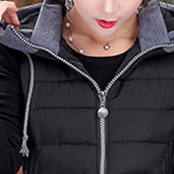 依罗诗 2015秋冬韩版修身中长款大码羽绒棉马甲女8217 黑色 XXL