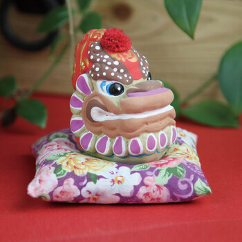 吉兔坊六福生肖北京传统工艺老北京泥塑民俗工艺品出国礼品泥人 龙