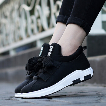 秋冬天新款运动鞋女式黑色休闲鞋韩版学生轻便软底舒适百搭跑步鞋 833