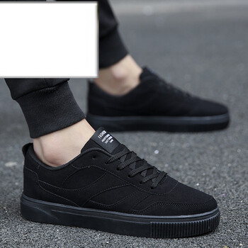 男鞋黑色潮鞋冬季2017新款学生韩版板鞋青少年休闲布鞋男生鞋百搭
