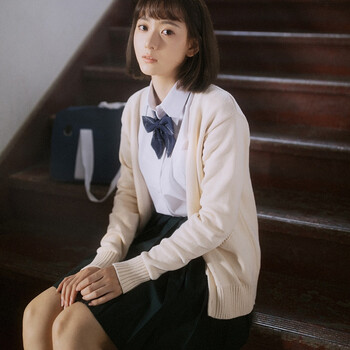 日系学院风班服女校园服装秋冬季开衫毛衣校服套装高中学生jk制服 女