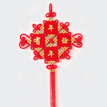 中国节挂件 绒布草花手工同心结挂饰春节装饰品新年喜庆家居吉祥结
